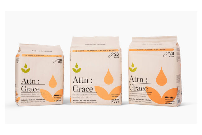 Attn: Grace pad packs lined up next to each other