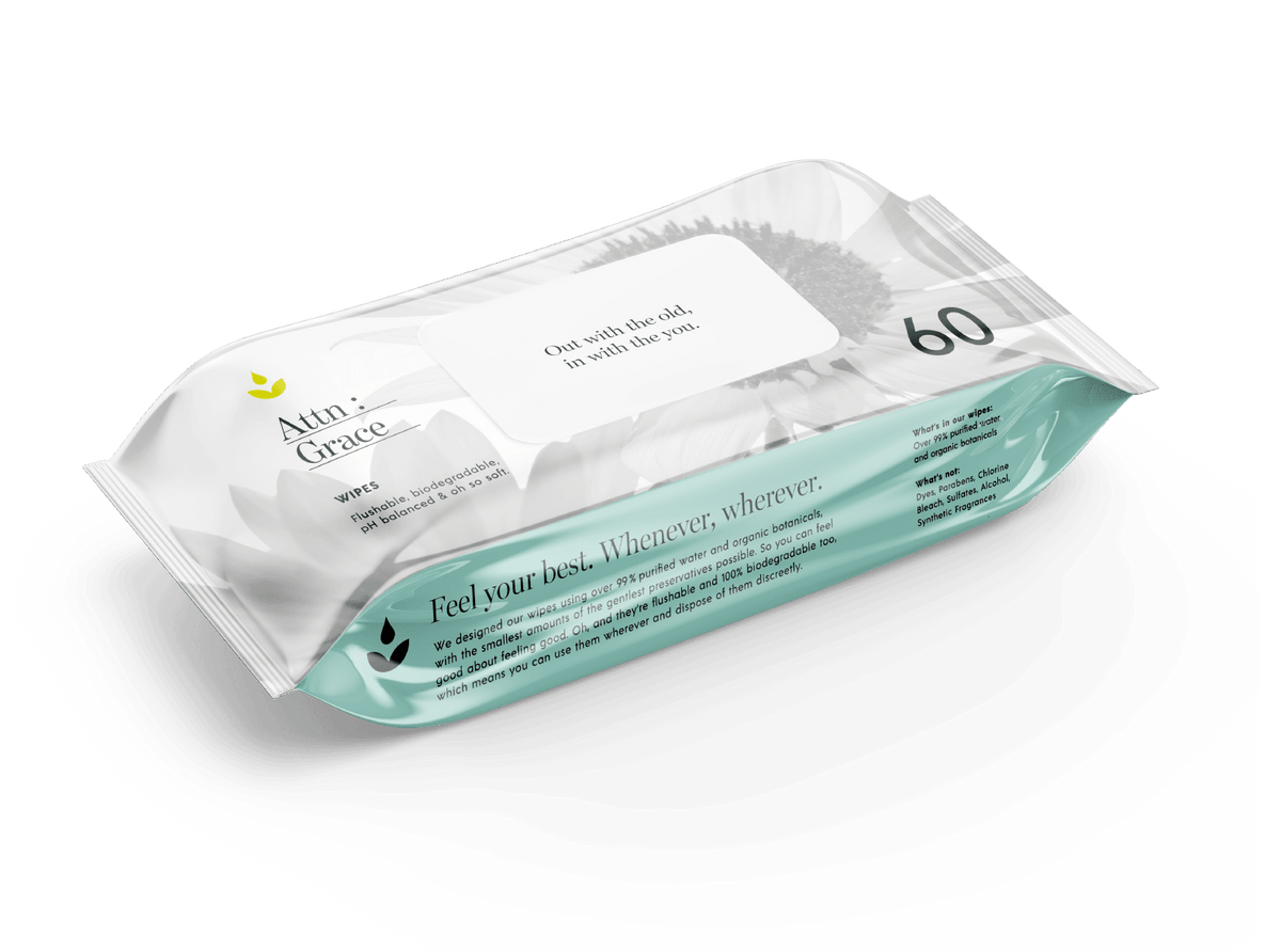 Natural Flushable Wipes — AttnGrace